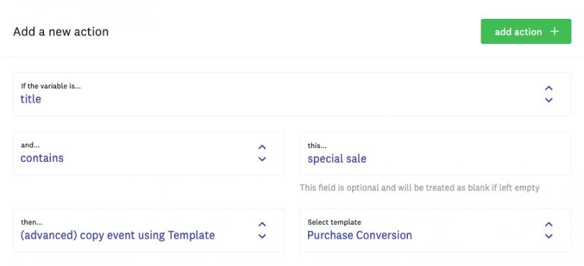 Actions Tab Option