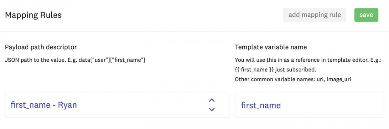 Add Mapping Rule