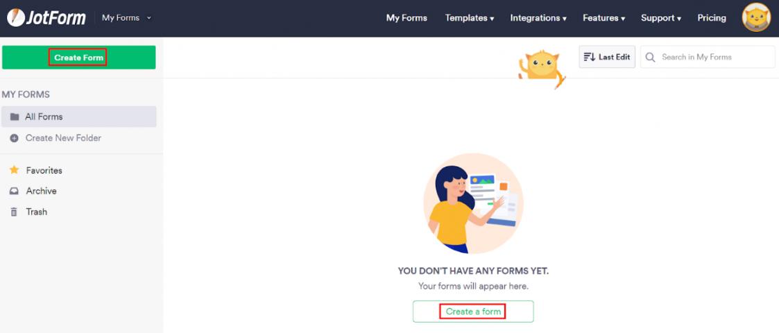 JotForm Dashboard