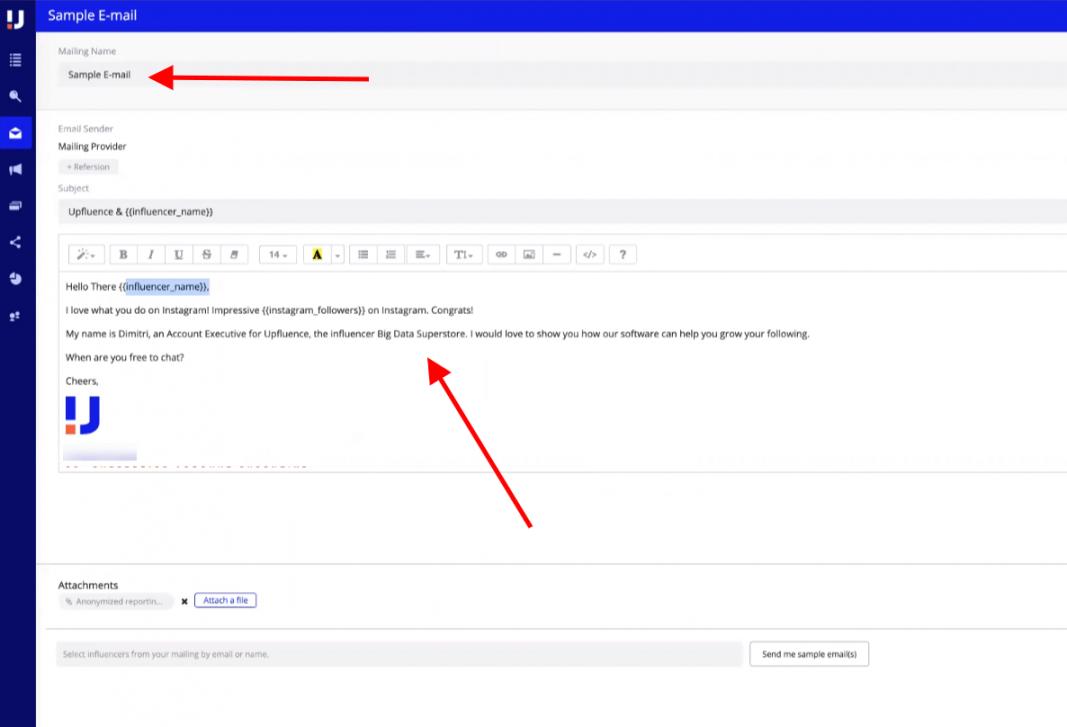 Sample Email