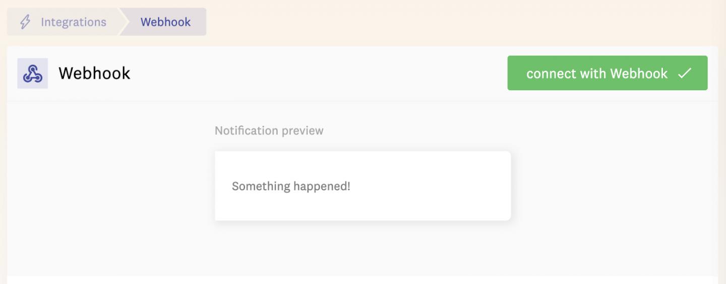 Webhook Option