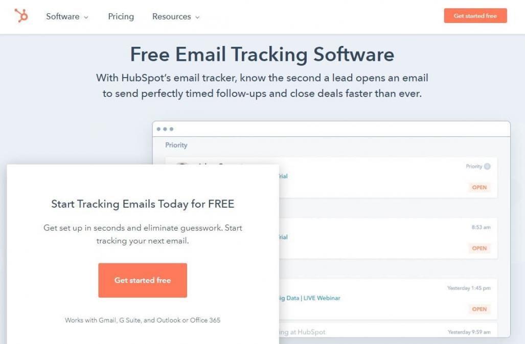HubSpot Free Email Tracking Software
