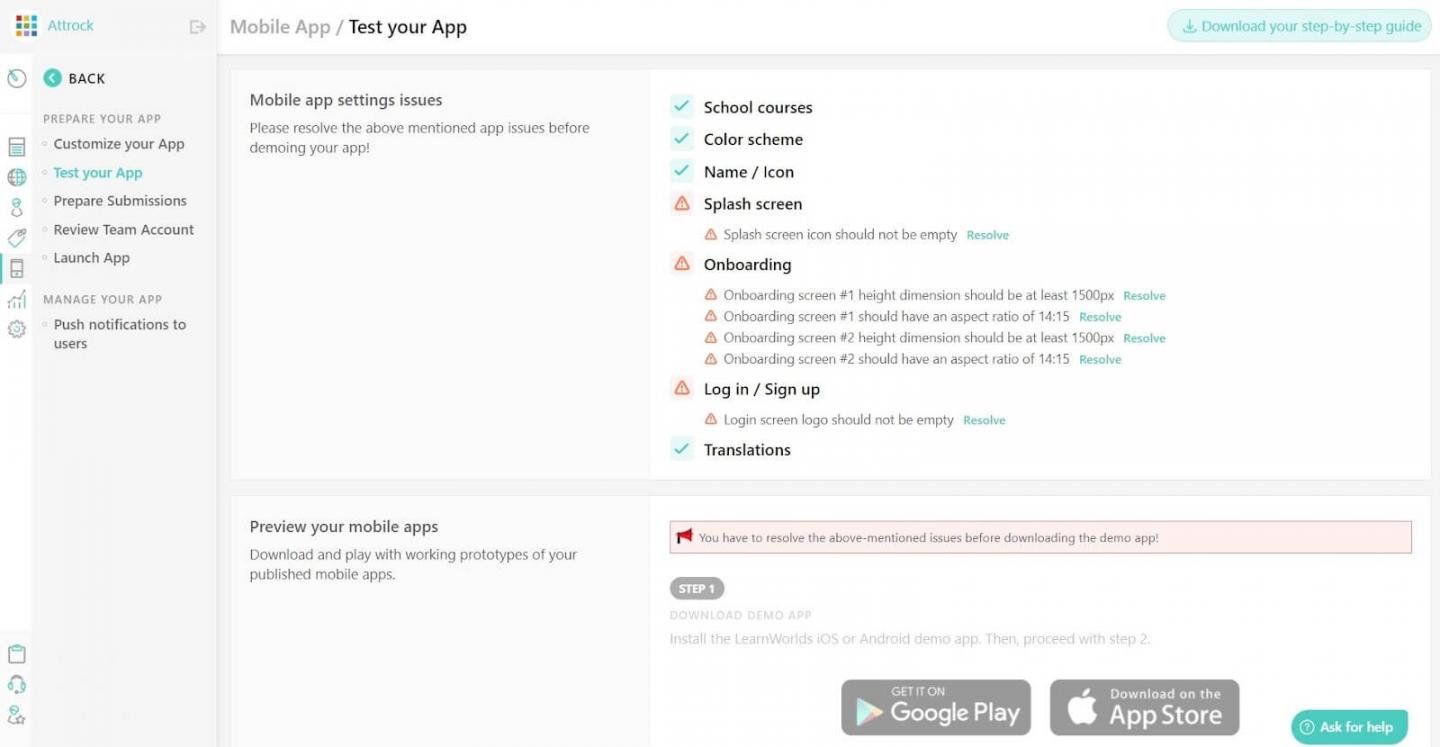 Test and Submit the App