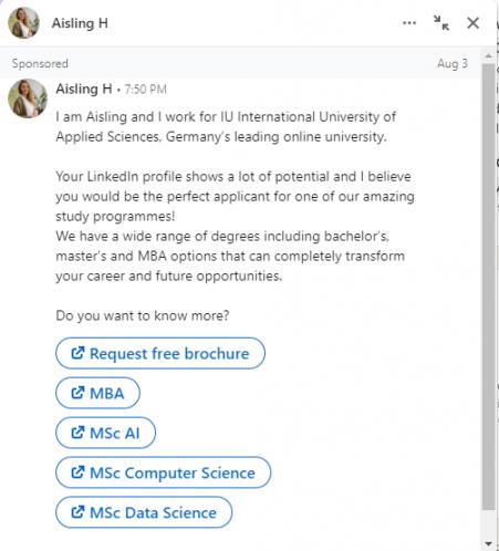 Target users LinkedIn inboxes