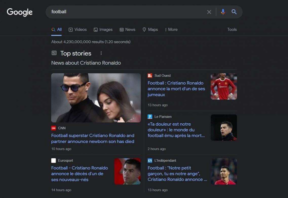 search for the same keyword
