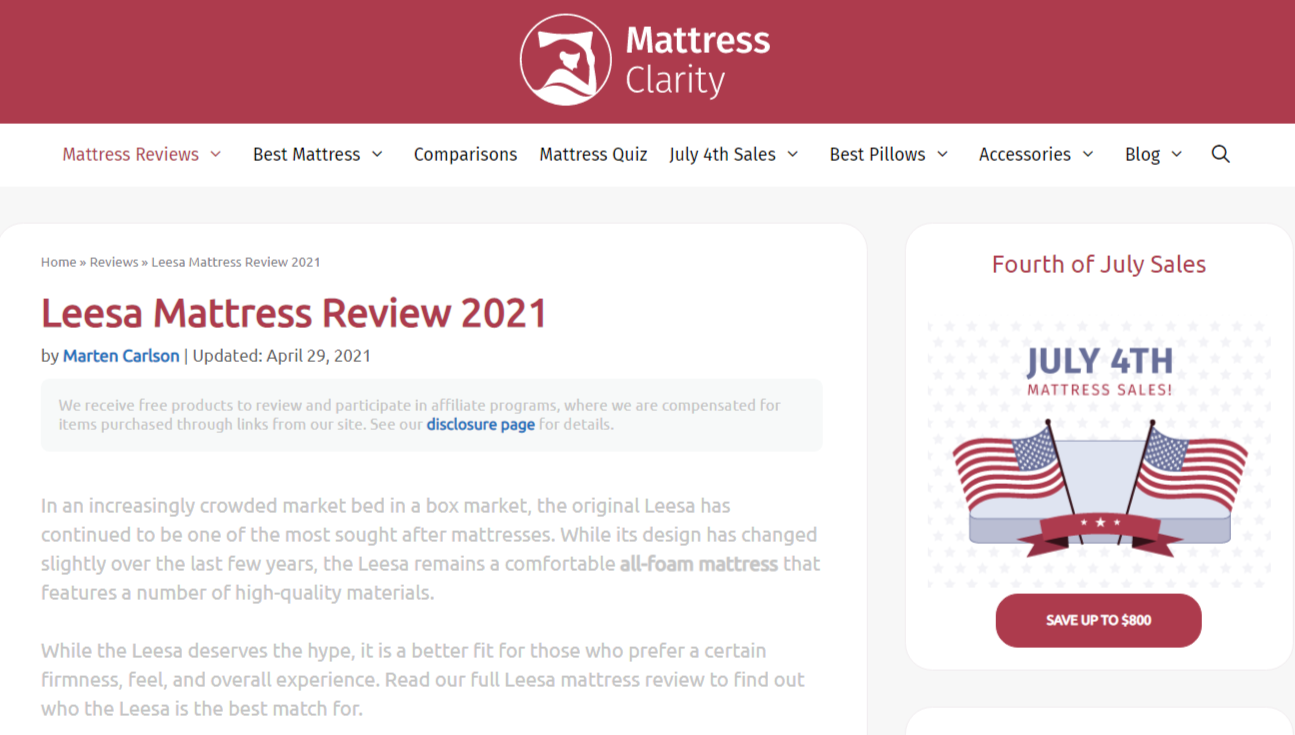 Mattress Clarity
