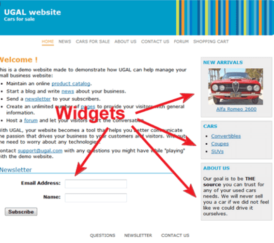 Add widgets