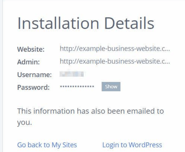 Bluehost login credentials