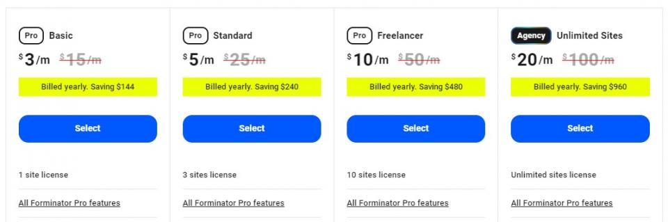 Forminator Pro Pricing