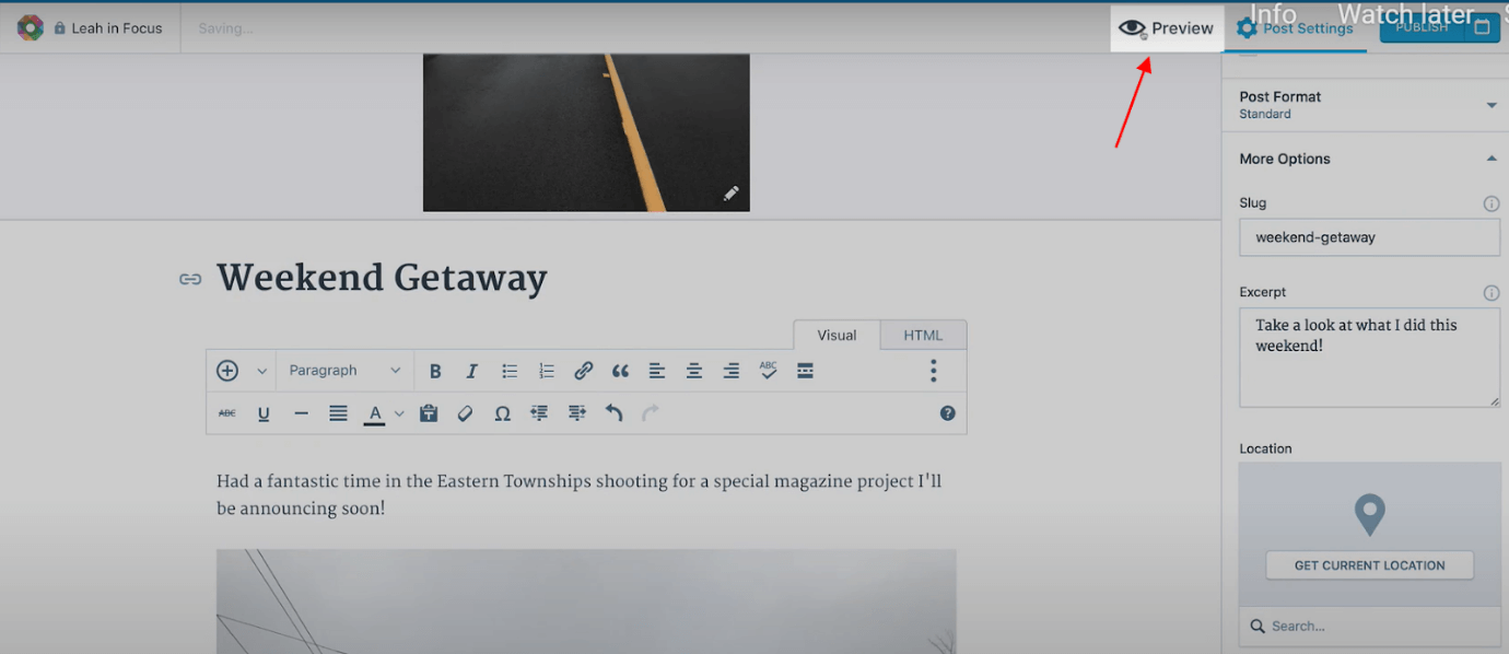 Preview Button