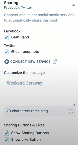 Sharing Section
