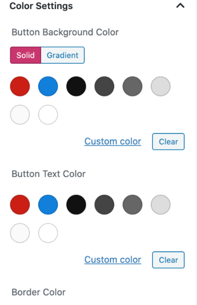 color of the button