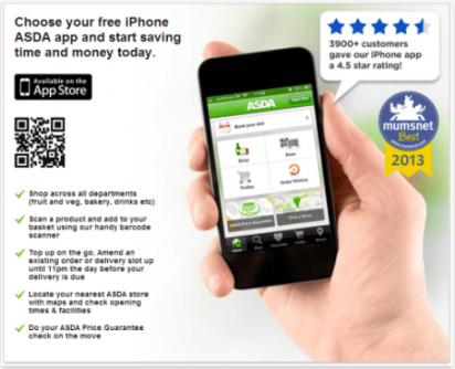 ASDA British Supermarket Chain mobile app marketing plan