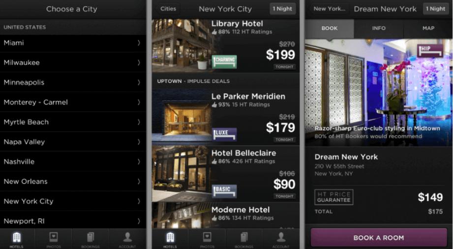 HotelTonight mobile app marketing companies