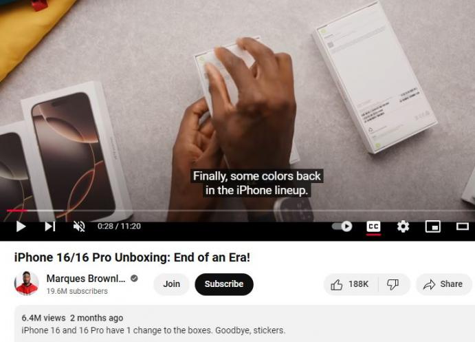 unboxing video