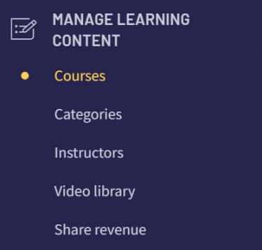 Manage Learning Content