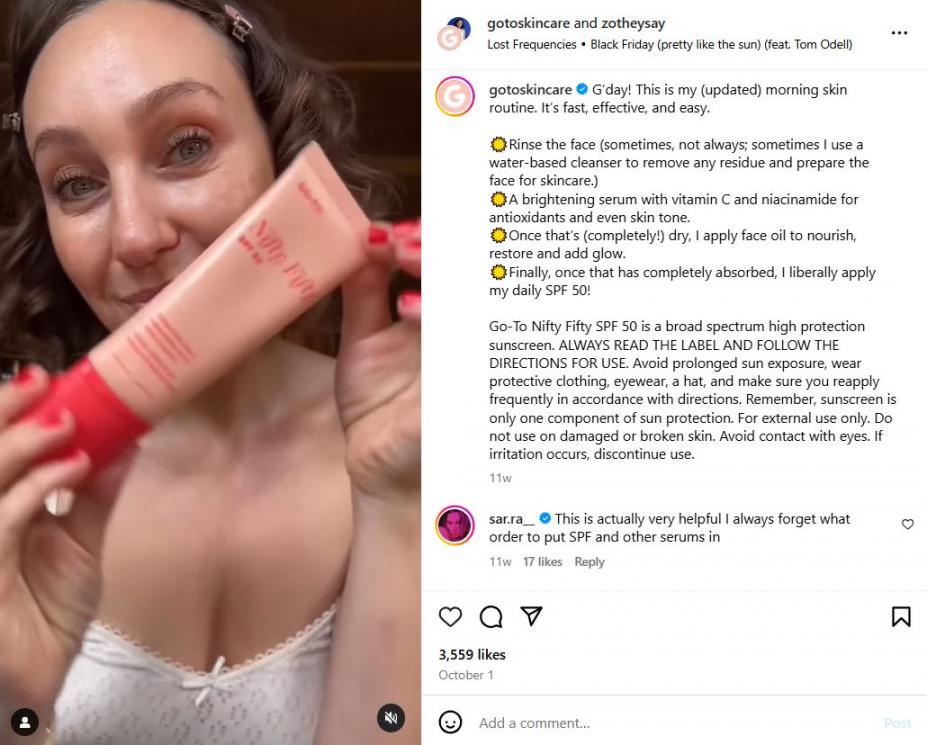 Go to skincare