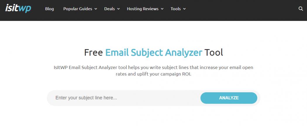 Email Subject Line Analyzer Tool