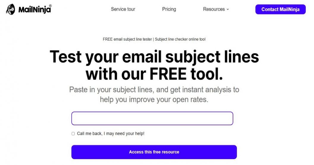 Email Subject Line Tester by MailNinja