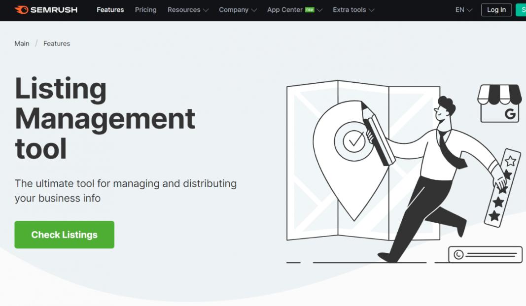 Listing Management Tool by Semrush
