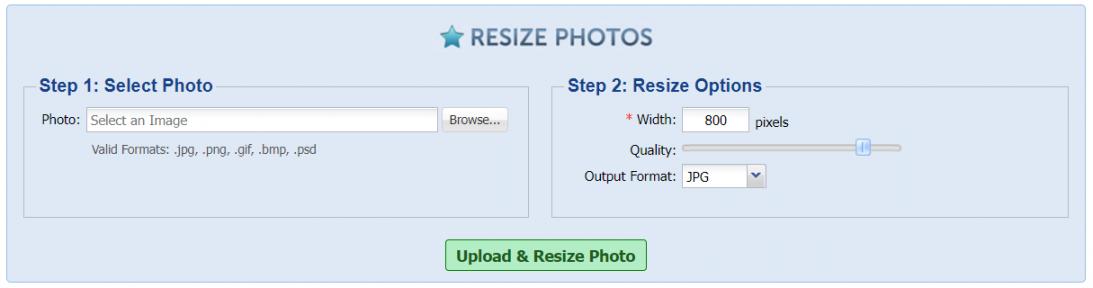 Resize Photos