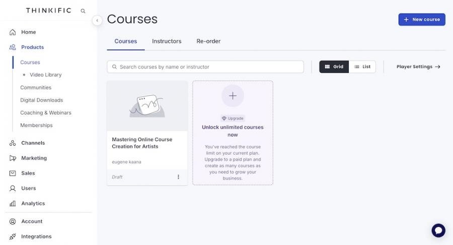 create course