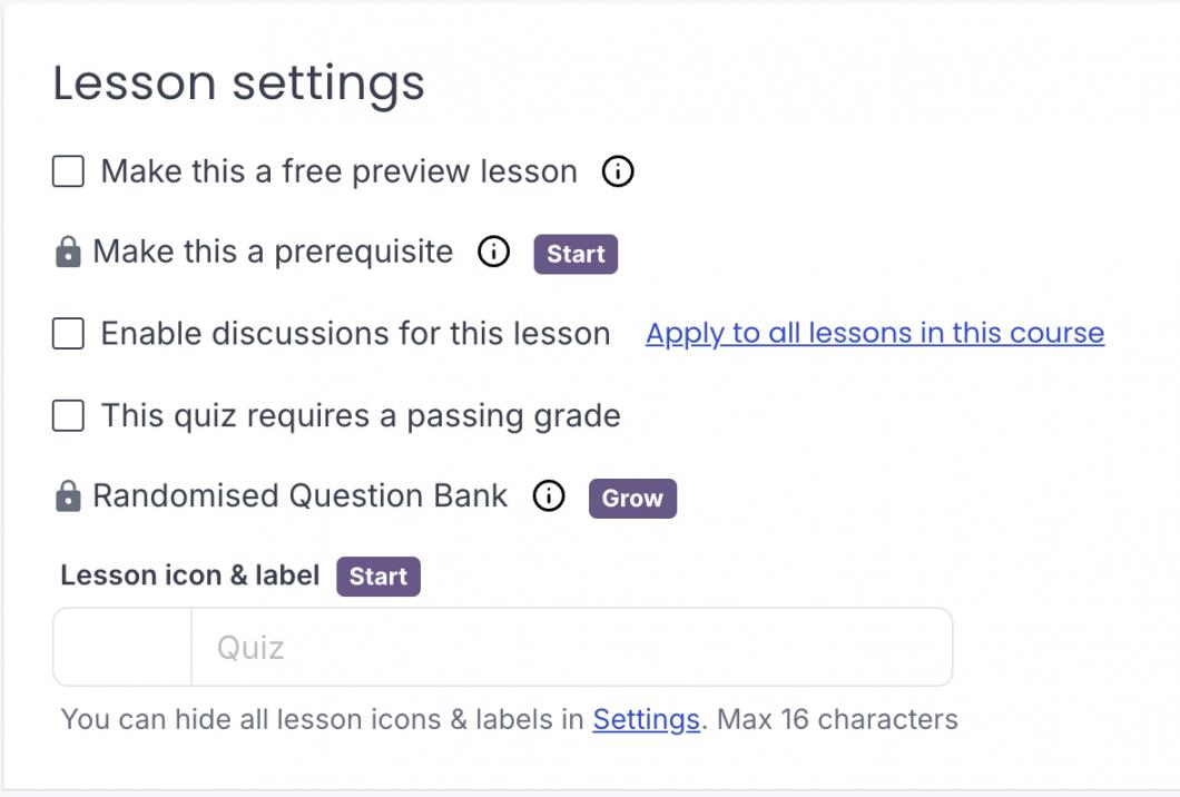 passing grade
