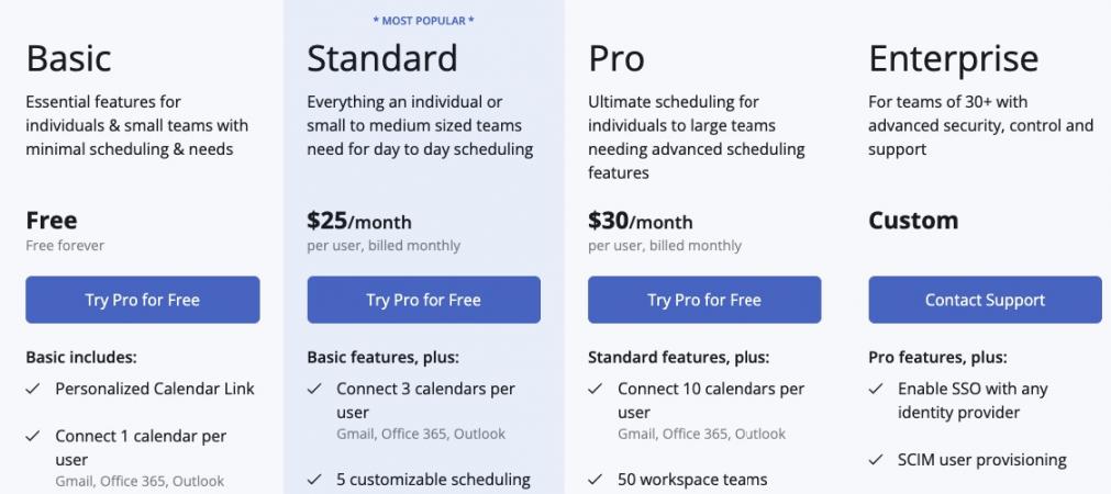Calendar pricing
