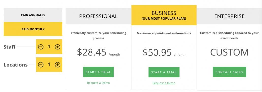 TImeTap monthly pricing