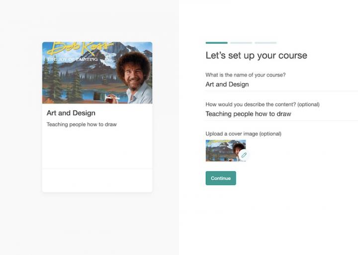 course creation step 1