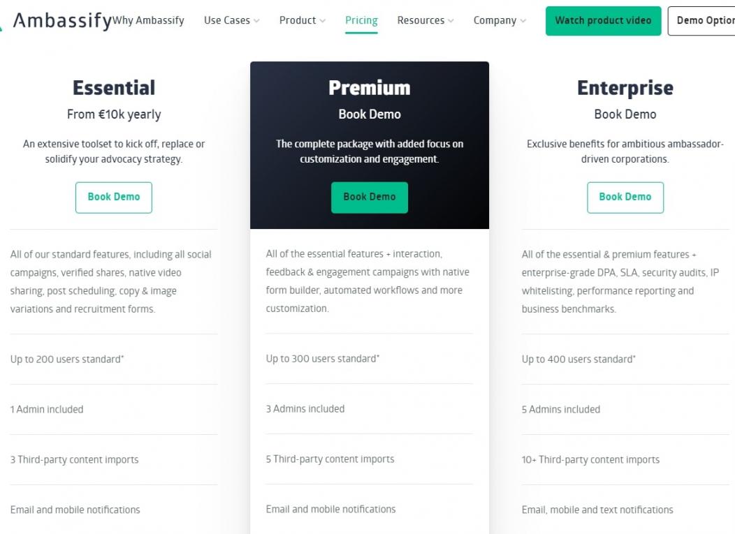 Ambassify Pricing