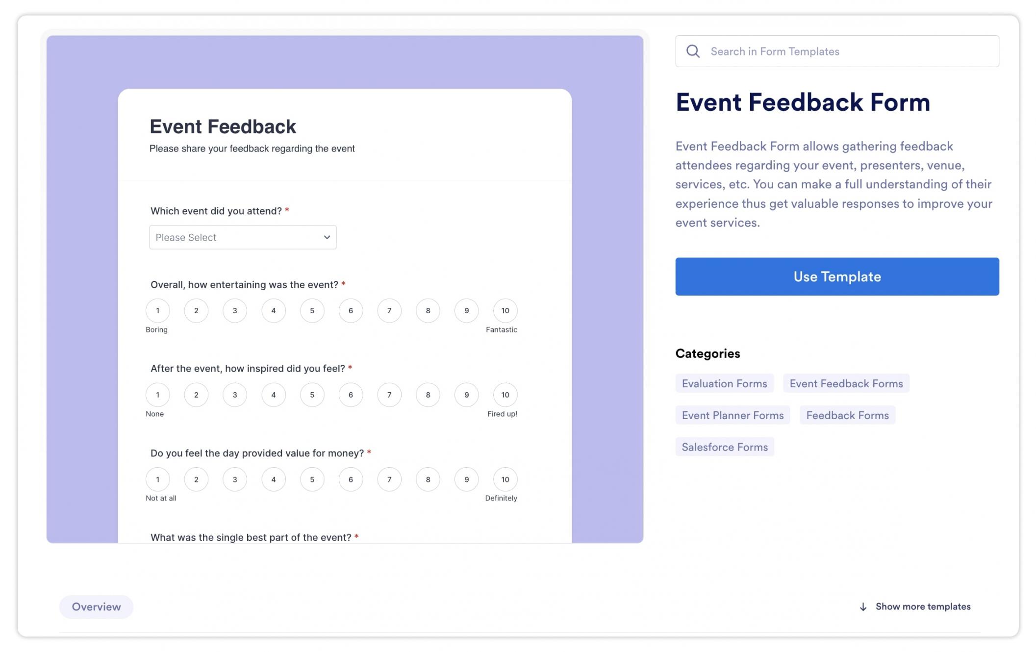 Event Feedback Form Step 5