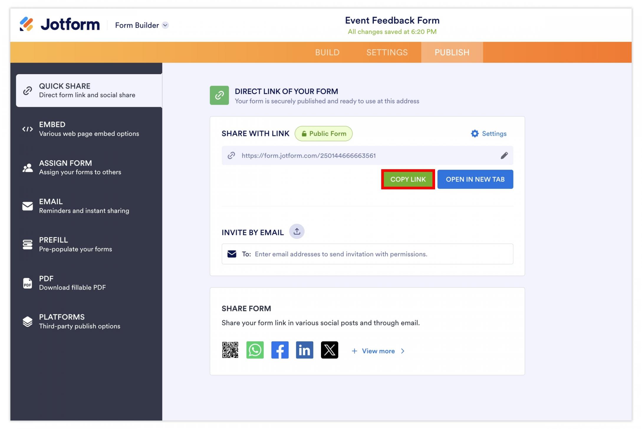 Event feedback form Step-8