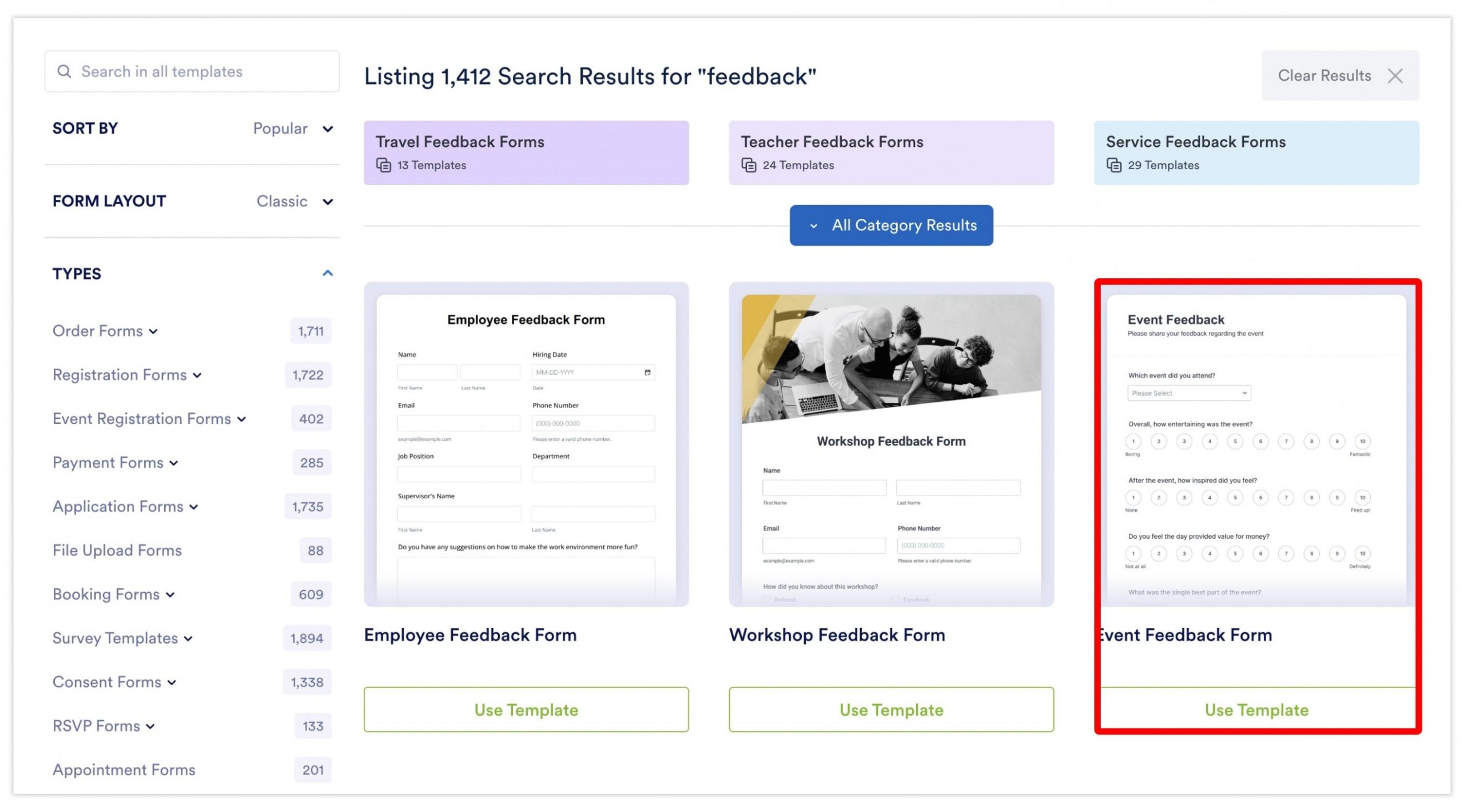 Listing 1412 Search Results