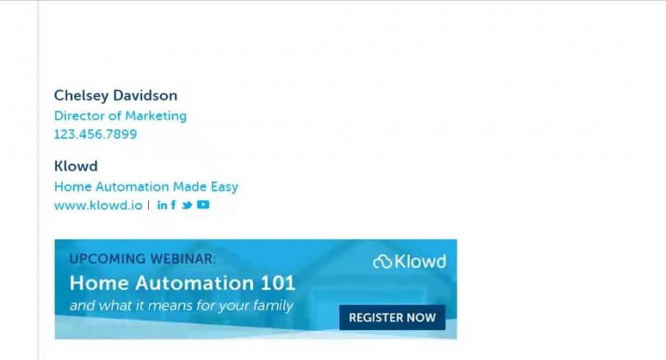 Chelsey Davidson (Klowd email signature)