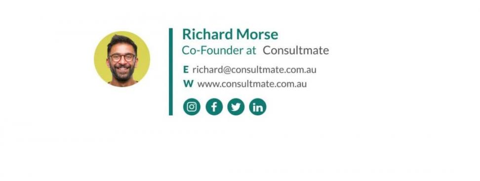 Richard Morse (Email signature with social icons)