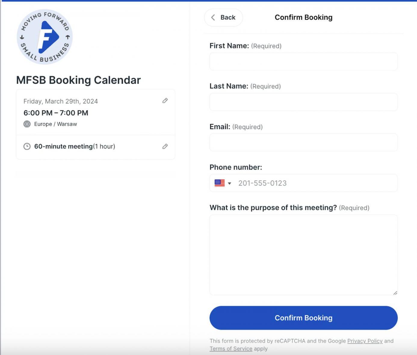 booking calender