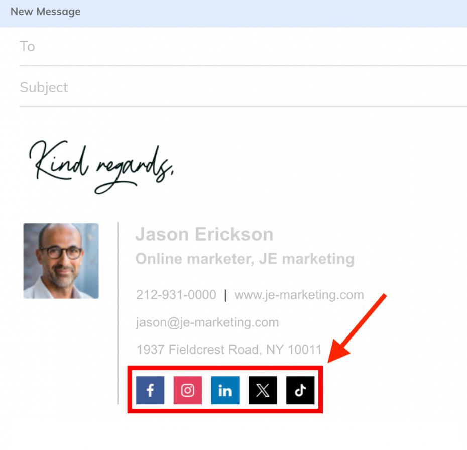 social media links