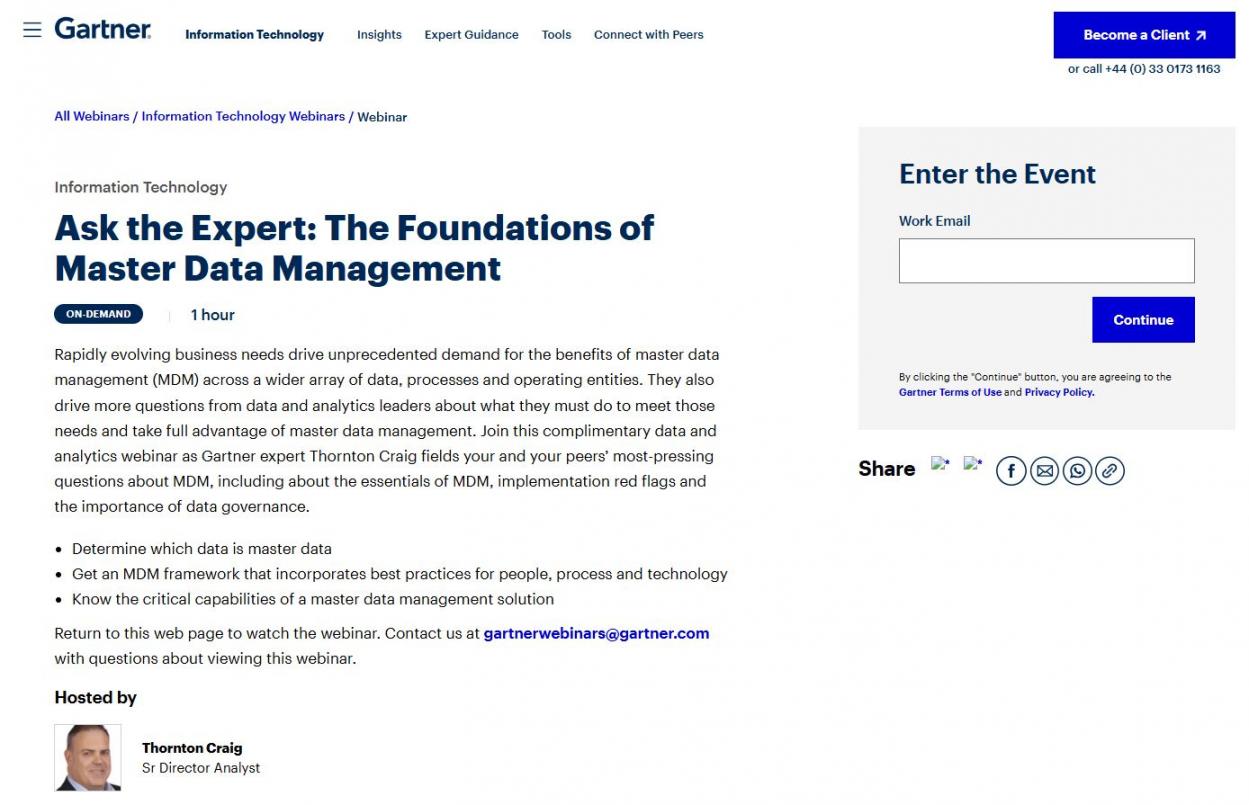 Gartner webinar