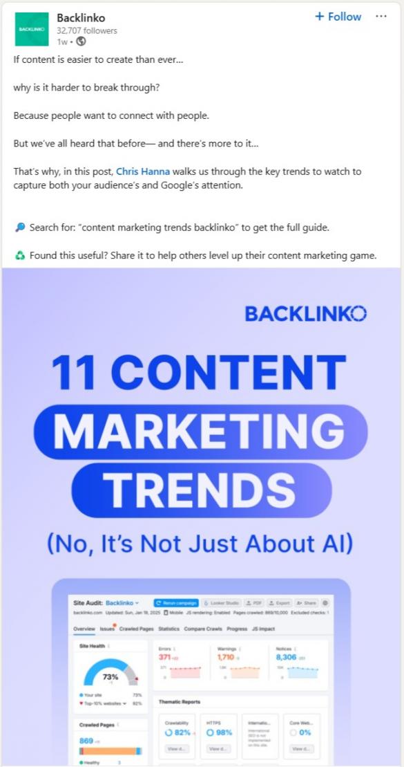 Sharing industry trends_Backlinko example
