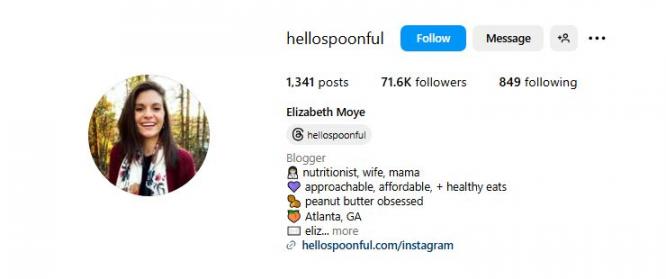 Elizabeth Moye micro influencer