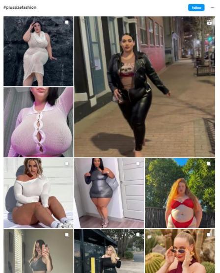 Plus size hashtag