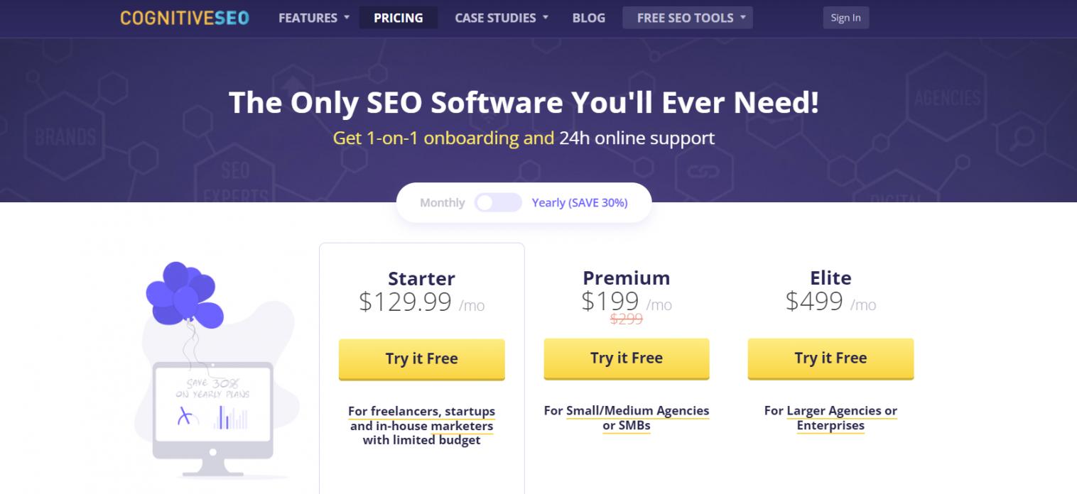 cognitive SEO pricing
