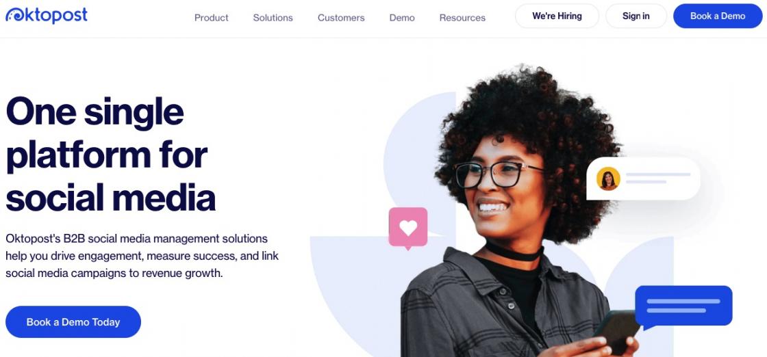 Oktopost Homepage