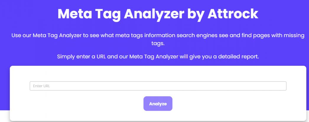 Meta Tag analyzer