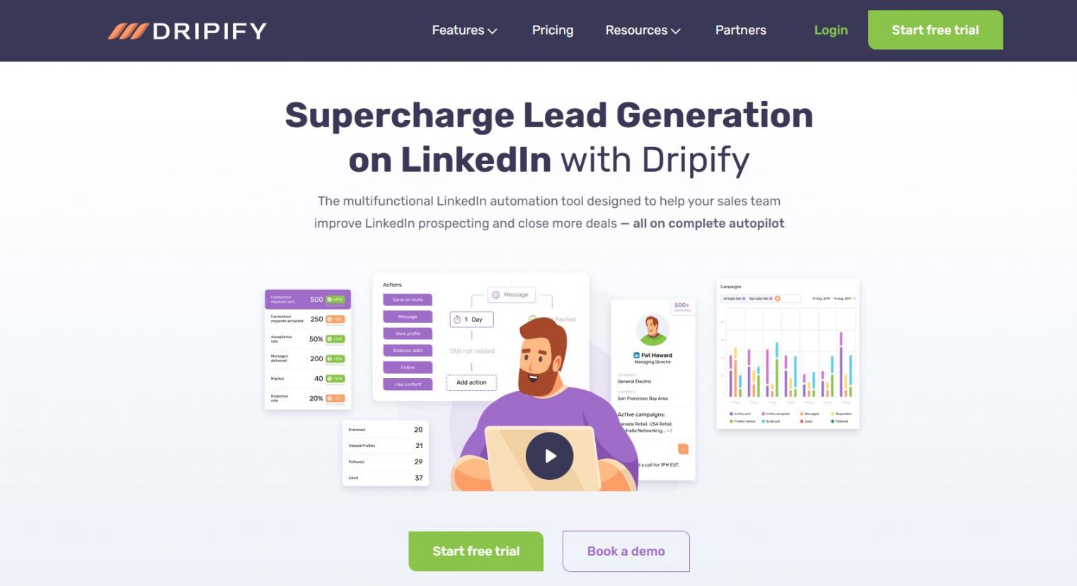 Dripify Homepage
