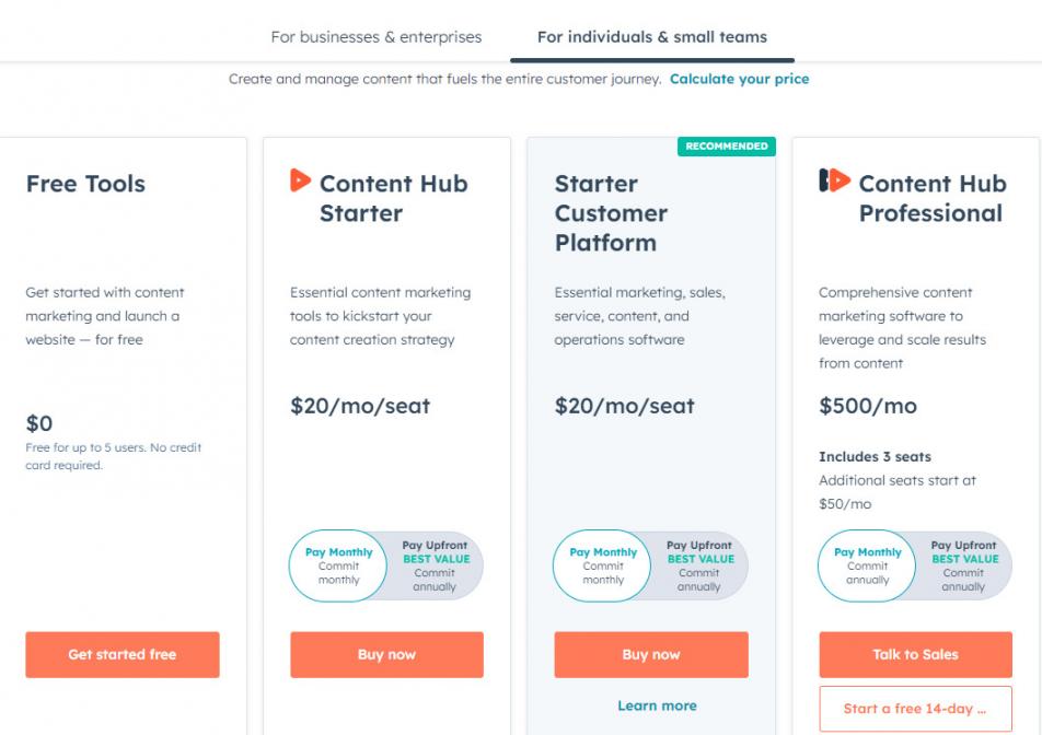 HubSpot Pricing