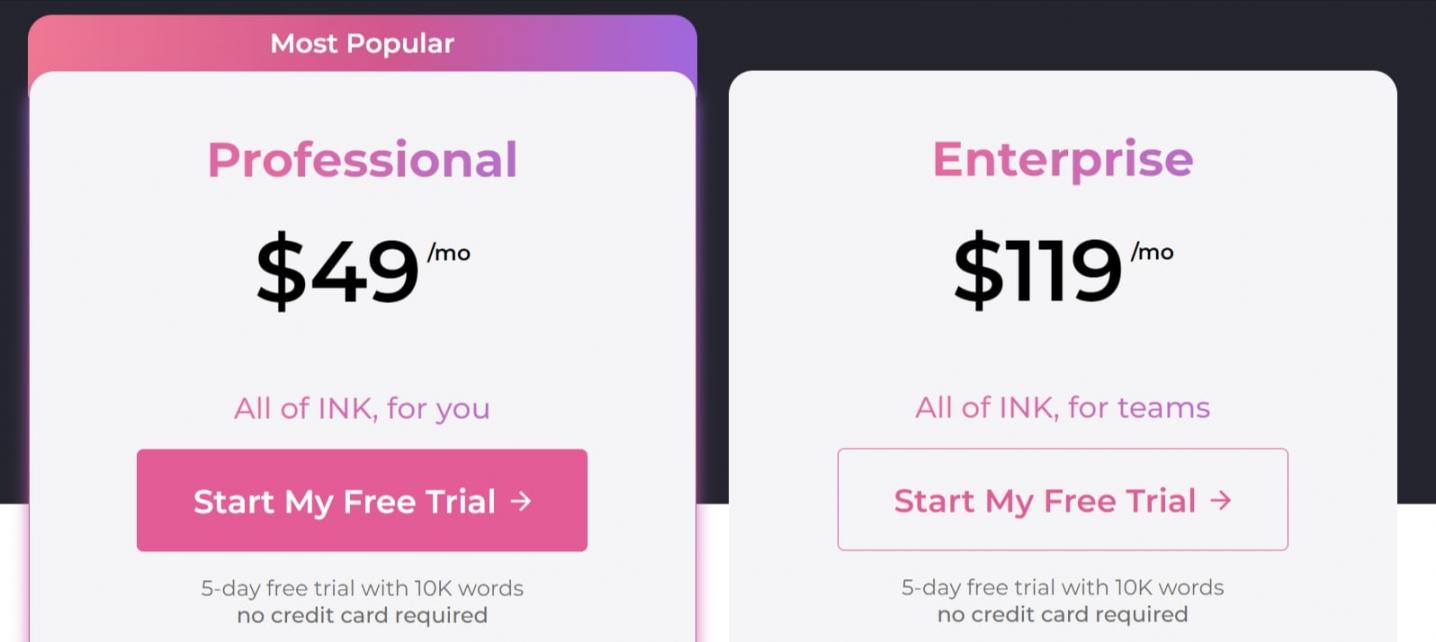 INK-Pricing
