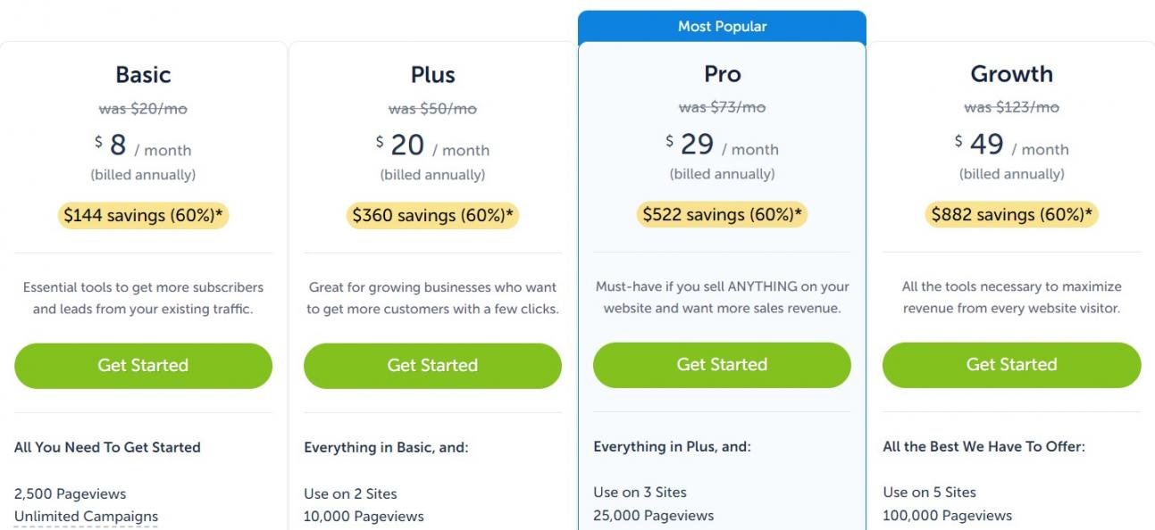 OptinMonster Pricing