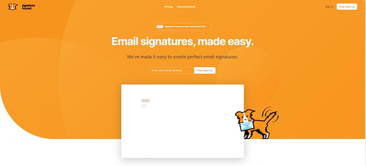 Signature Hound homepage